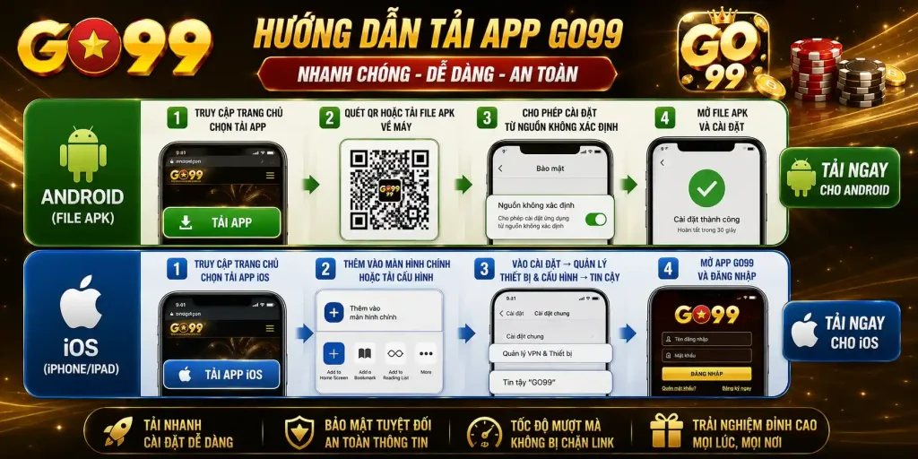 Trang Chủ GO99 10 Hướng dẫn tải App GO99 cho iOS và Android